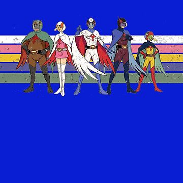 Artwork thumbnail, G Force Battle of the Planets Retro Stripe by Surfer Dave Designs