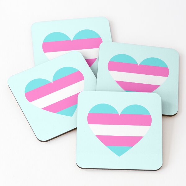 Item preview, Heart Shaped Transexual Flag Colors | Pride Month designed and sold by throuplescorner.
