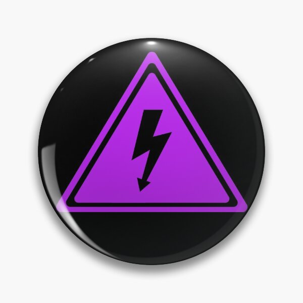 Item preview, Purple High Voltage Sign - Black background designed and sold by LeenDesign.