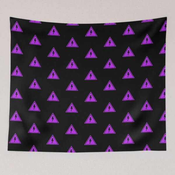 Item preview, Purple High Voltage Sign - Black background designed and sold by LeenDesign.