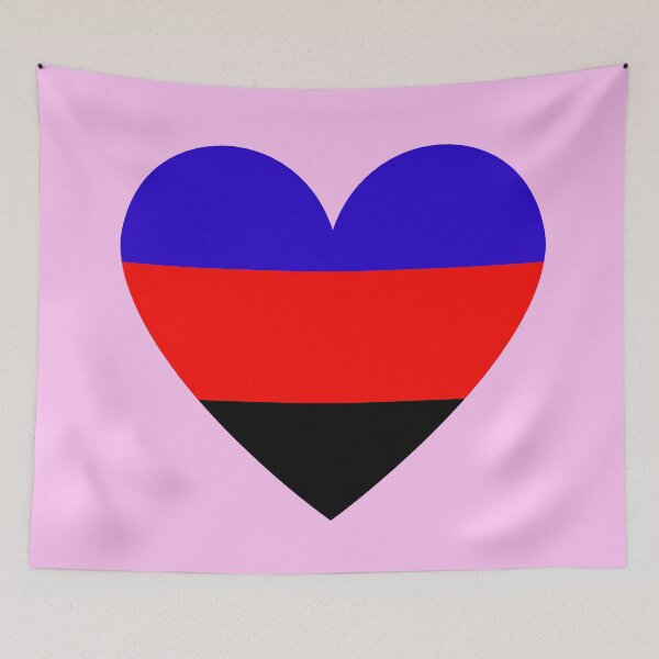 Item preview, Heart Shaped Polyamory Flag Colors | Pride Month designed and sold by throuplescorner.