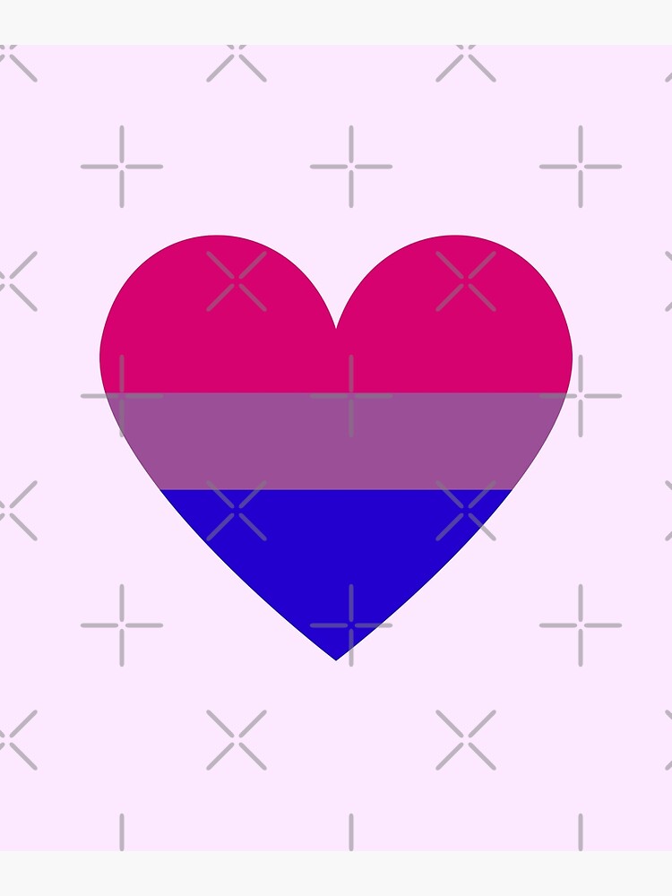 Lámina fotográfica Colores de la bandera bisexual en forma de corazón Mes del orgullo de