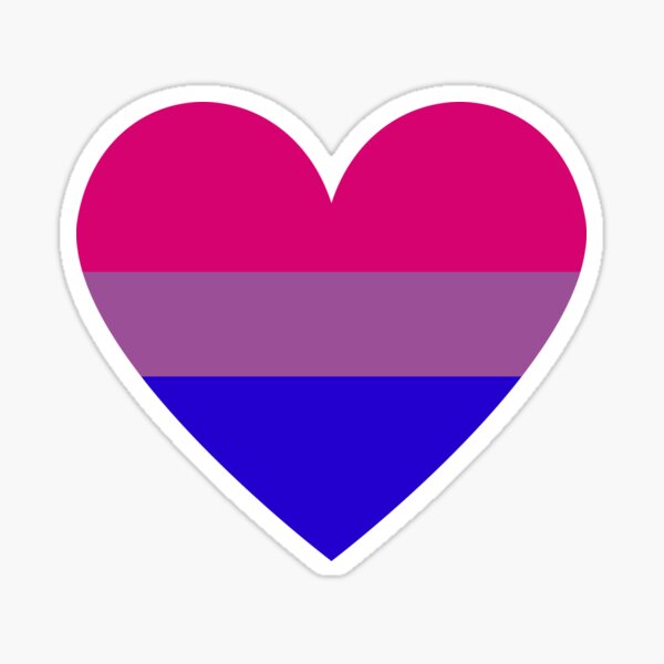 Pegatina «Colores De La Bandera Bisexual En Forma De Corazón | Mes Del ...