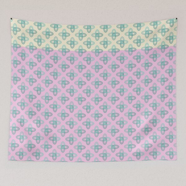 Aperçu de l'œuvre Motif floral rayé crème et rose créée et vendue par Pattern-ify.