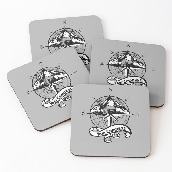 Item preview, Find Your Compass Today - Outdoor Adventure Gift - Black Logo Design - Distressed Look#2 designed and sold by Richard529.