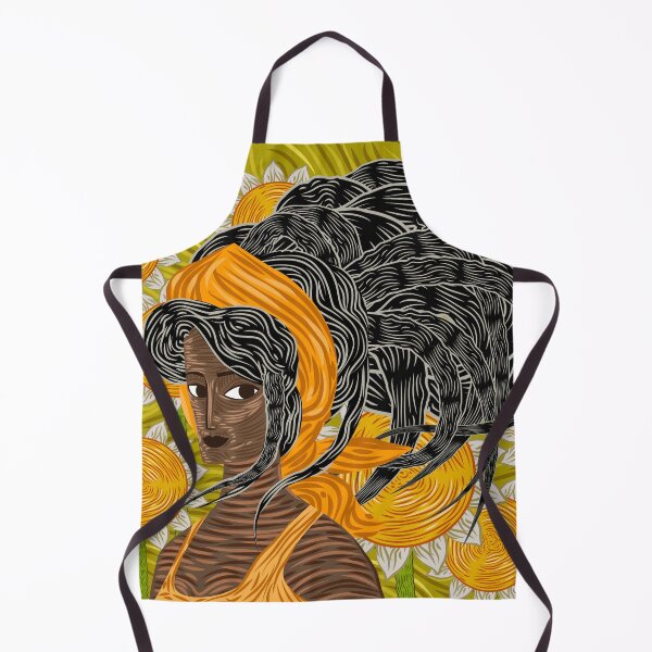 Item preview, expressionist scene african girl with sunflowers designed and sold by matintheworld ( delcarmat ).