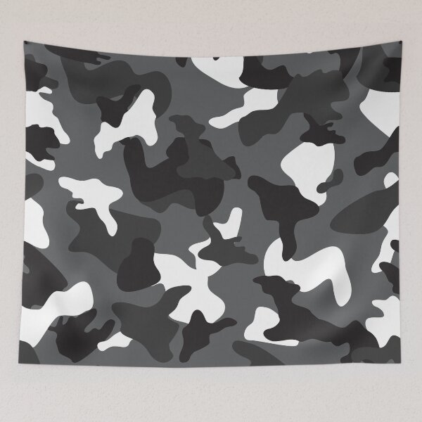 Item preview, Camouflage Black Grey White Winter Camo designed and sold by Cyberty.