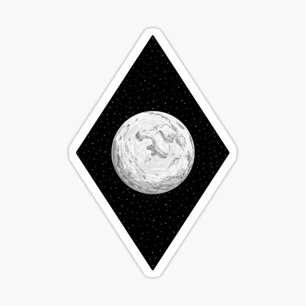 Moon + Space Sticker