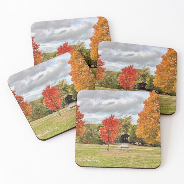 Item preview, Covered Bridge and Fall Trees designed and sold by jezebel521.