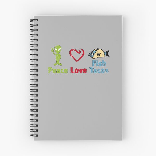 Item preview, Peace Love & Fish Tacos - Funny Images Gift - Multi Color Design - Distressed Look designed and sold by Richard529.