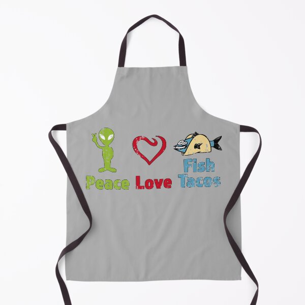 Item preview, Peace Love & Fish Tacos - Funny Images Gift - Multi Color Design - Distressed Look designed and sold by Richard529.