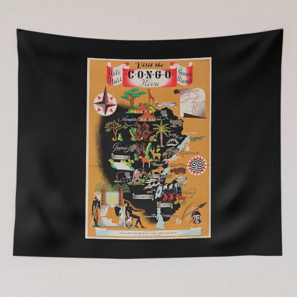 Item preview, Visit the Congo retro poster designed and sold by CorasPosters.