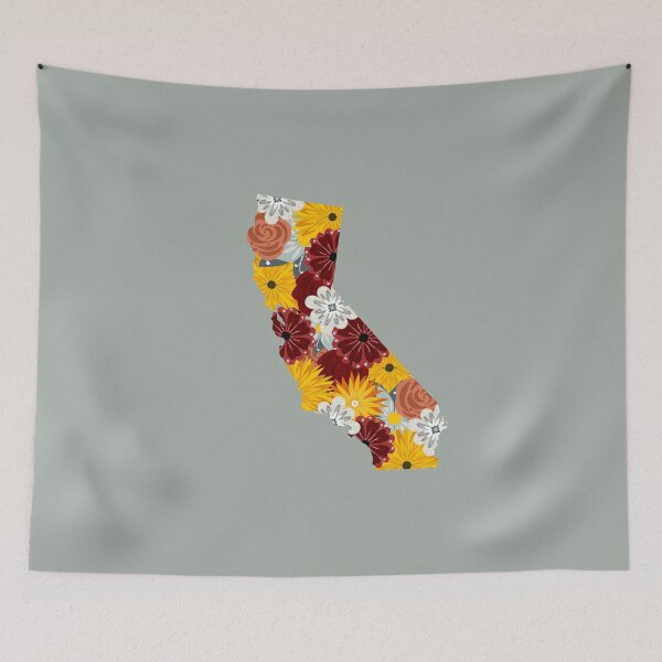 Item preview, Floral California State Sticker designed and sold by Ashley Adelaide.