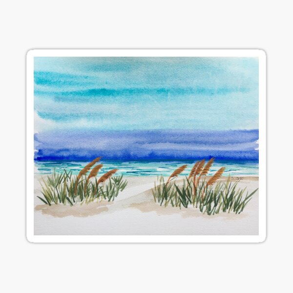 Item preview, Hilton Head Ocean Watercolor Painting  designed and sold by WatercolorFinds.