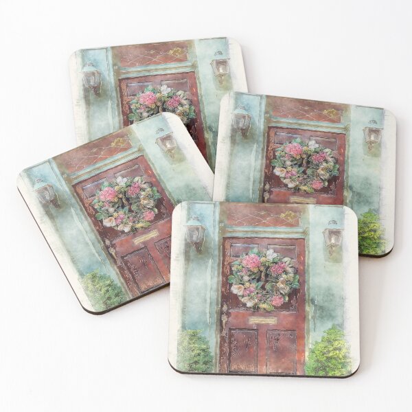 Item preview, Door with Floral Wreath designed and sold by Ollivrosa.