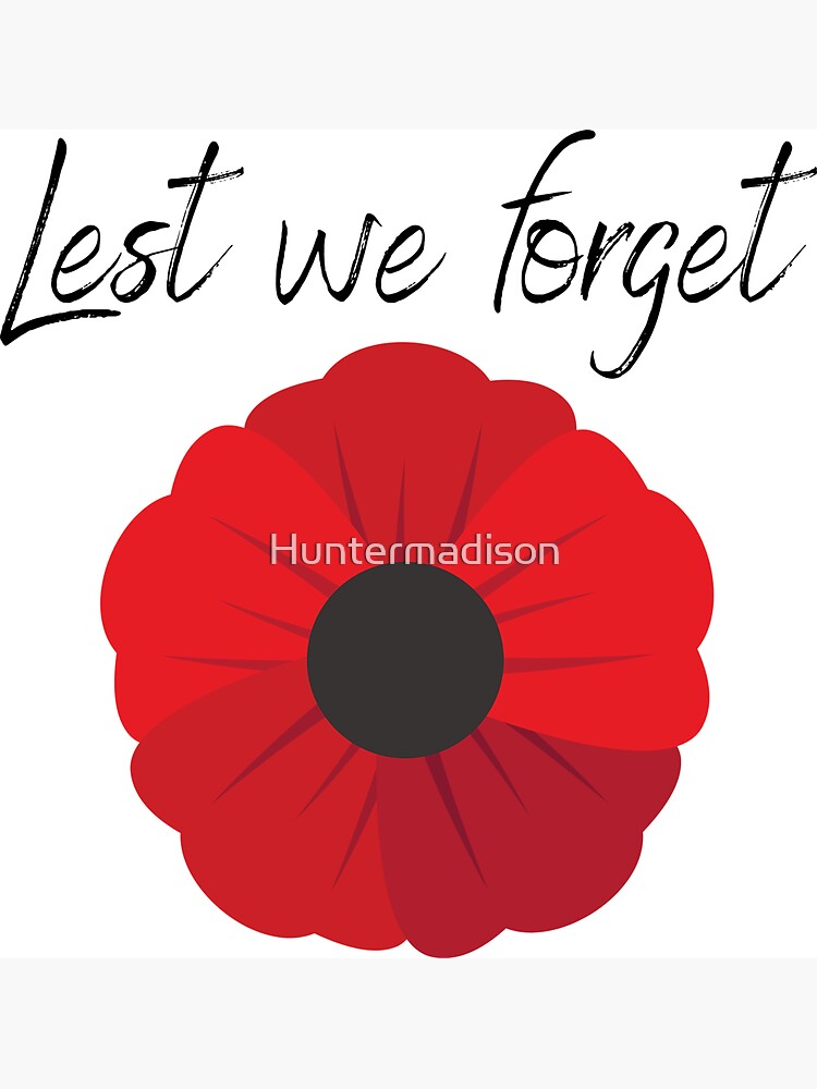 Lest we forget poppy Magnet for Sale by Huntermadison