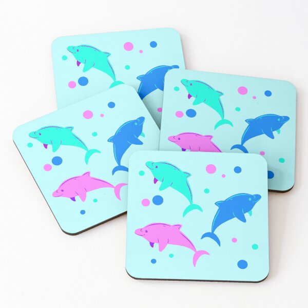 Item preview, Cute Neon Dolphins designed and sold by OhMyStarling.