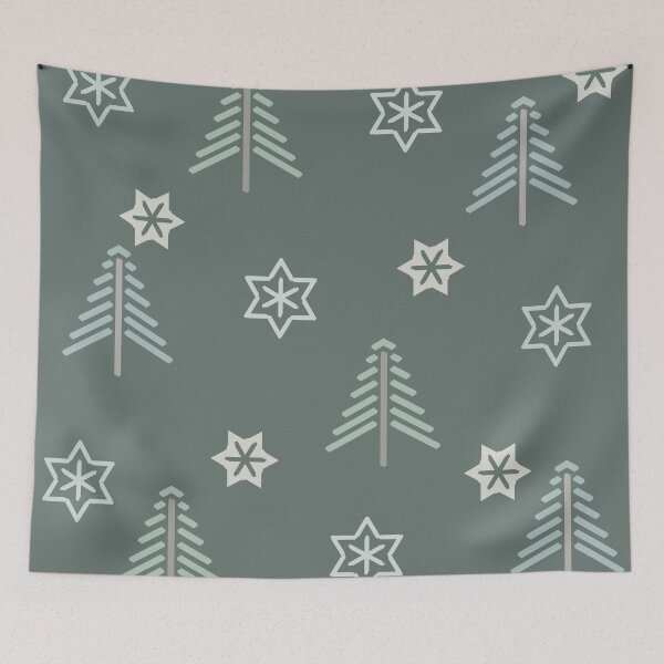 Item preview, Vintage Winter Forest Pattern Dark designed and sold by thepixelgarden.
