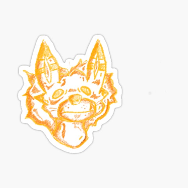 Lion Dog Glossy Sticker