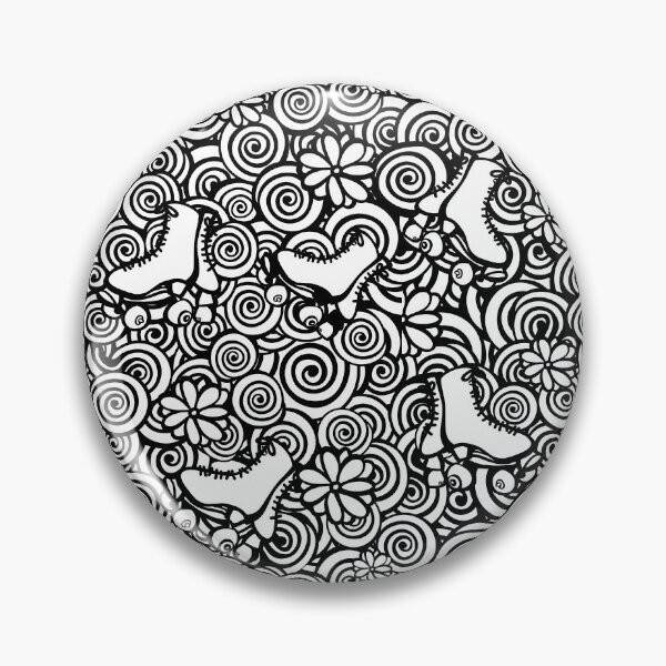 Item preview, Roller Skates Doodle Pattern - Black and White Palette designed and sold by Sketchbook Designs.