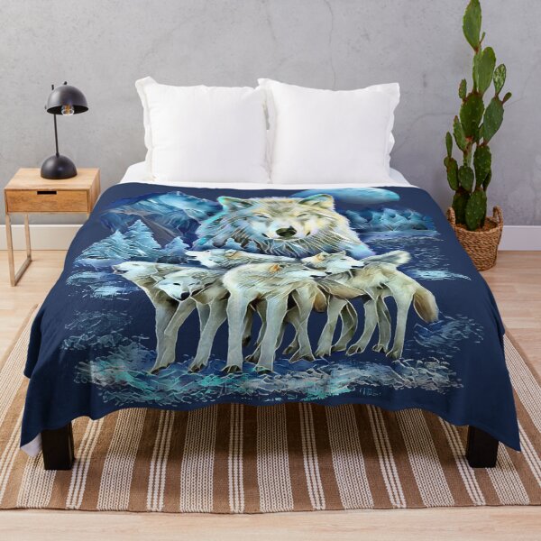Item preview, Alaska Wild Wolf Moon Snow Scene designed and sold by aronia.