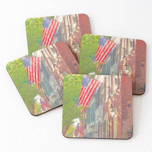Item preview, Neighborhood Dressed in Red, White and Blue designed and sold by Ollivrosa.