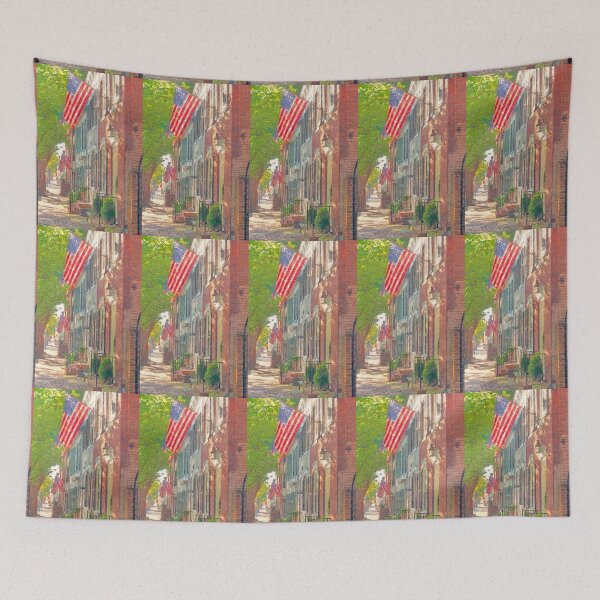Item preview, Neighborhood Dressed in Red, White and Blue designed and sold by Ollivrosa.