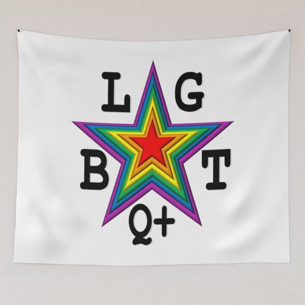 Item preview, LGBTQ+ Pride Rainbow Star Graphic designed and sold by alex96207.