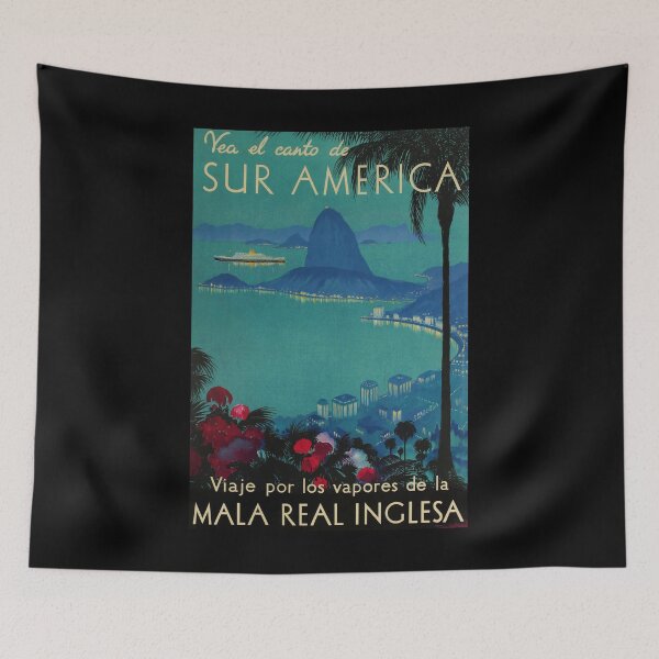 Item preview, Sur America retro poster designed and sold by CorasPosters.