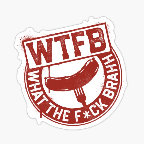 Official WTFBrahh Logo Design Sticker