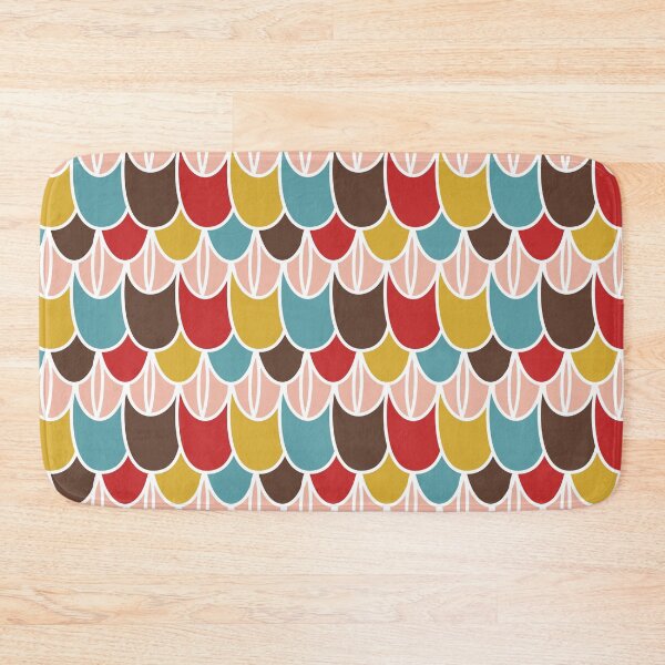 Item preview, "Southwestern Scale Stripe" Graphic Pink Red Snake Skin Designer Print designed and sold by victoriabdesign.