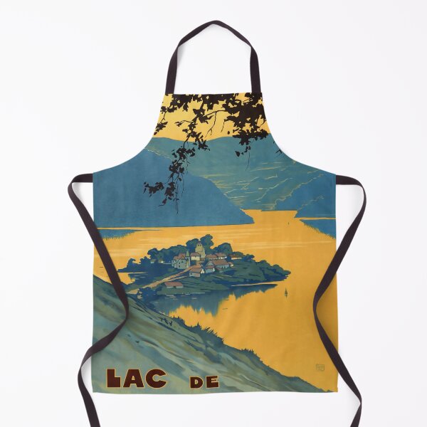 Item preview, Lac de Sarrans retro poster designed and sold by CorasPosters.