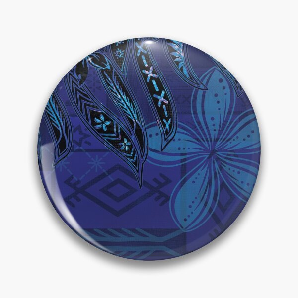 Item preview, Samoan Blue Malu Mana Tribal Collage designed and sold by sunnthreads.