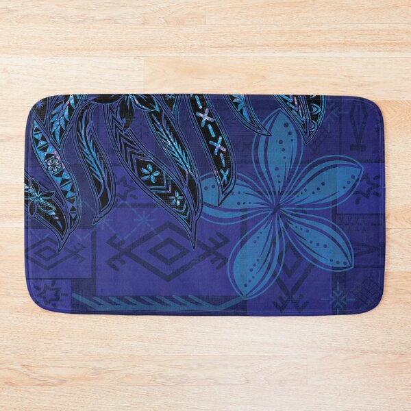 Item preview, Samoan Blue Malu Mana Tribal Collage designed and sold by sunnthreads.