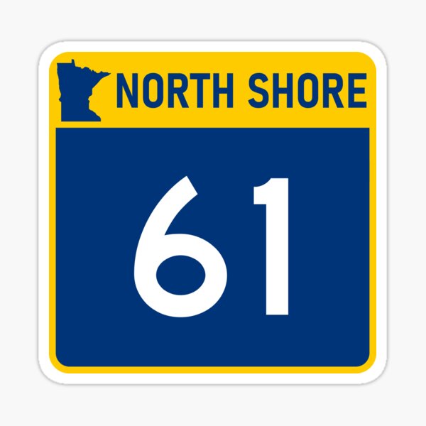Minnesota North Shore Highway 61 Design Sticker