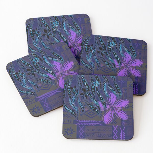 Item preview, Samoan Purple Malu Mana Tribal Collage designed and sold by sunnthreads.