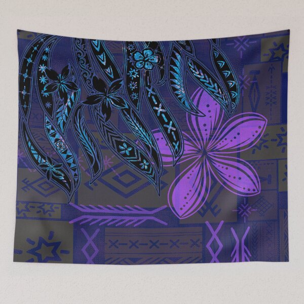 Item preview, Samoan Purple Malu Mana Tribal Collage designed and sold by sunnthreads.