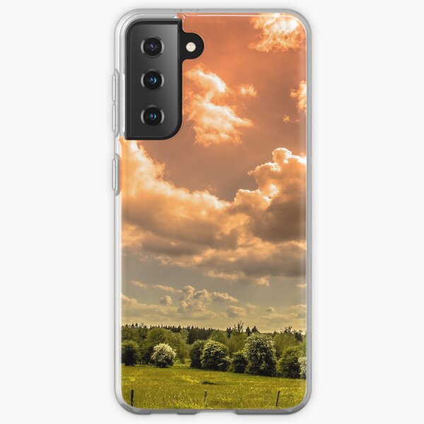 Couché de soleil et arbre en fleur Coque souple Samsung Galaxy