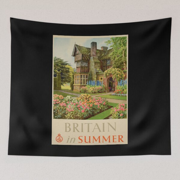 Item preview, Britain in Summer retro poster designed and sold by CorasPosters.