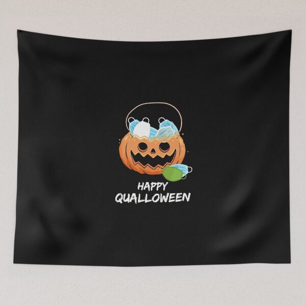 Item preview,  Happy Qualloween Face Mask Halloween Pumpkin Gift designed and sold by BF-Designs.