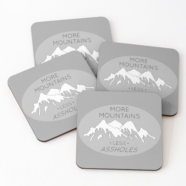 Item preview, More Mountains Less Assholes designed and sold by Delectably.