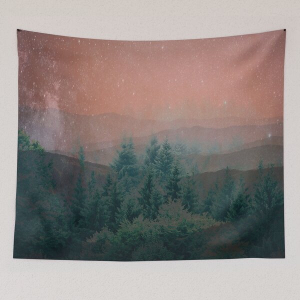 Item preview, Hazy Forest Sunset Hiking Planet designed and sold by Punderstandable.