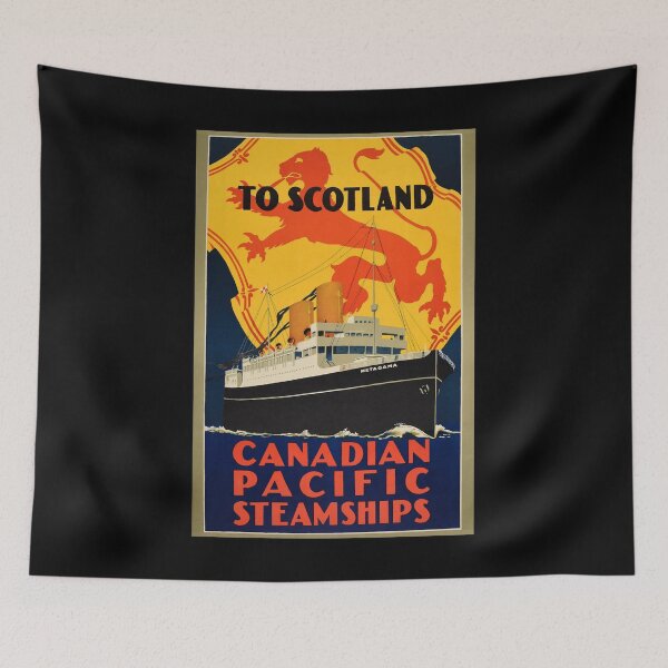 Item preview, To Scotland retro poster designed and sold by CorasPosters.