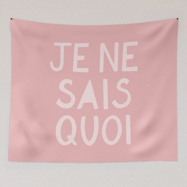 Item preview, Je Ne Sais Quoi (I Don't Know What) French Pink Hand Lettering designed and sold by Lyman Creative Co..