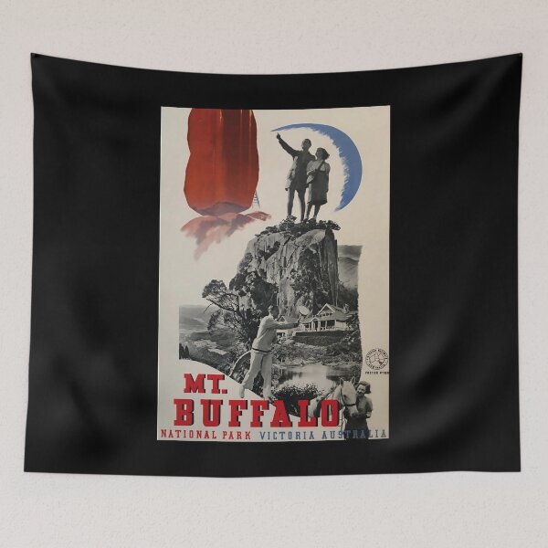 Item preview, Mt Buffalo retro poster designed and sold by CorasPosters.