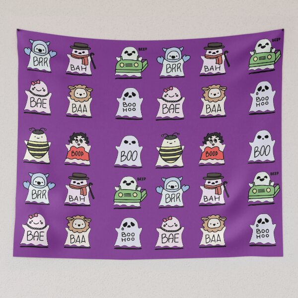 Item preview, Ghosts are All Dressed Up and Ready for Hallowe'en Trick or Treat-ing | babyRAGE Item #I0030F designed and sold by babyrage.