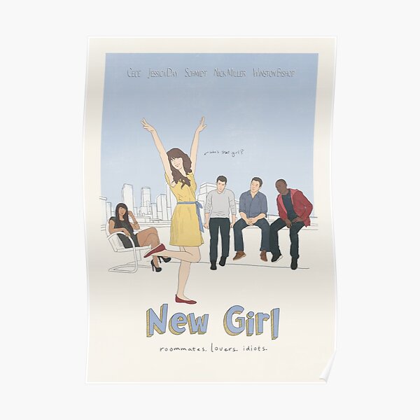 New Girl Minimalist Illustration Poster