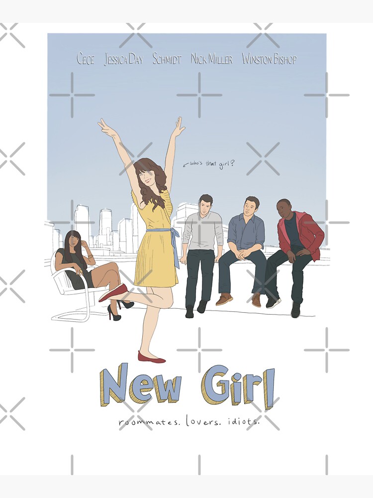 New Girl Minimalist Illustration by iypuff123