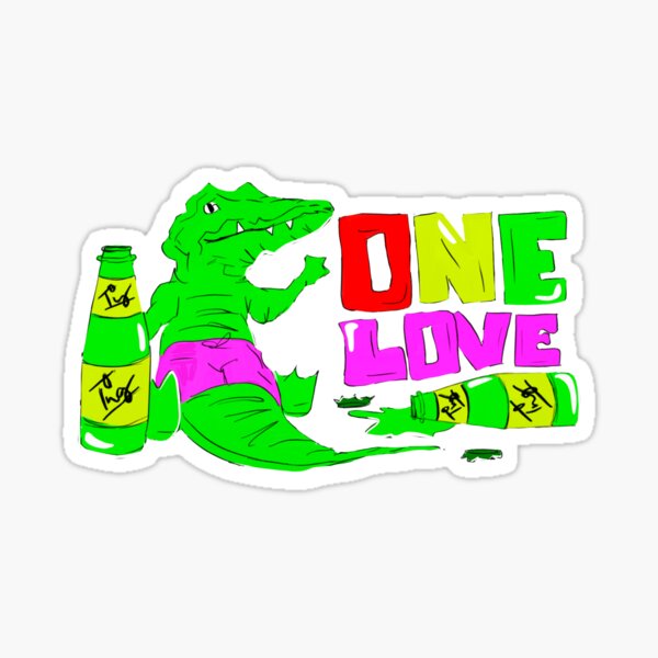 One Love Jamaican Bob Marley take with Ting Soda Sticker