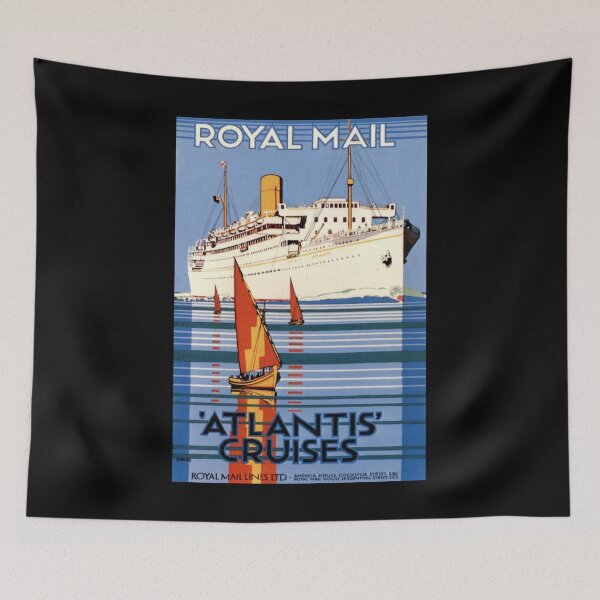 Artikelvorschau, Atlantis Cruises retro poster entworfen und verkauft von CorasPosters.